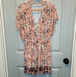 Tropical Tunic Top- stretcy